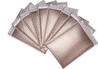 Preuve brillante de estampillage chaude d'odeur de Rose Gold Metallic Bubble Mailers