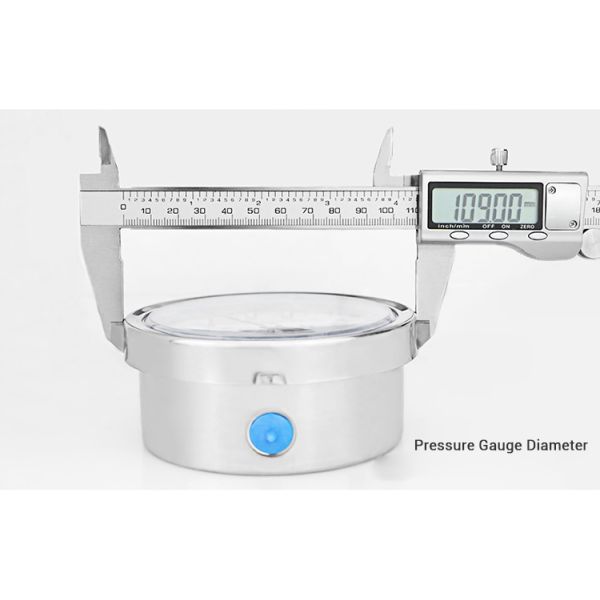 High Pressure Gas Meter 2.5% Accuracy Stainless Steel Diaphragm Seal Pressure Gauge