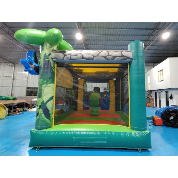 На улице подскакивающий дом с горками джунгли животные надувный подскакивающий замок с горками комбинированные двойные горки для аренды