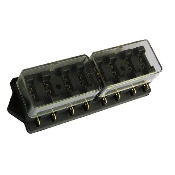 PA66 6.3mm Auto Fuse Block 8 Way Waterproof Blade Fuse Holder For RV