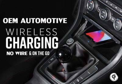 Black Automotive Wireless Charger For Volkswagen Tiguan / Golf 7 / Teramont / T-ROC / Magotan