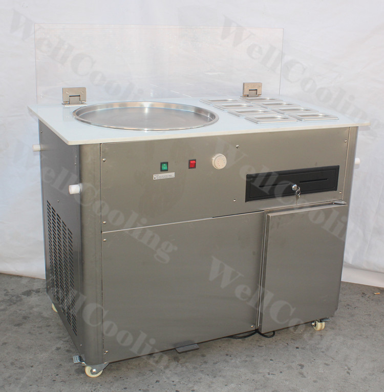 Commercial Use 8 Buckets Street Instant Ice Cream Roll Machine for Retail