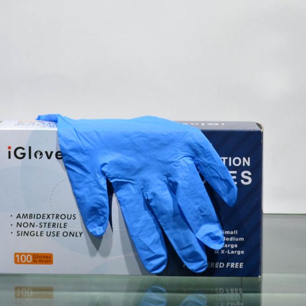Nitrile Examination Gloves examination latex gloves Medical Nitrile Sky blue thicken Disposable Gloves