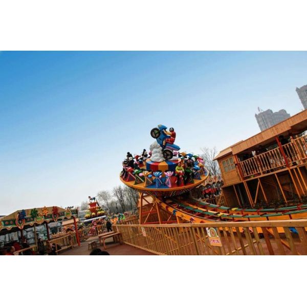 Adjustable Running Time UFO Roller Coaster With Turntable And Control System