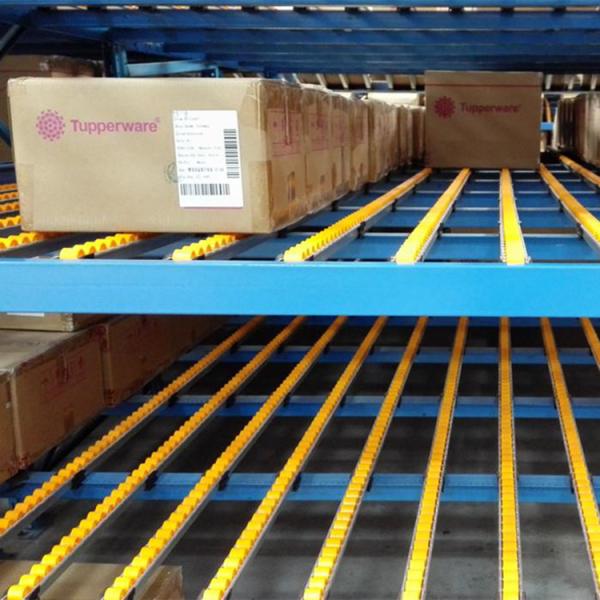 Cold Chain Gravity Carton Flow Shelving Anti Condensation With Cold Resistant Rollers