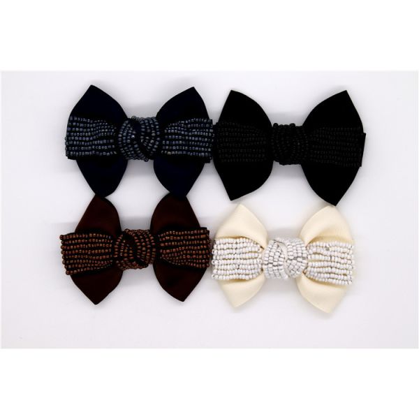 Ribbon coloured bow-tied shoe flower,Handmade footwear ornaments and flower Thread ribbon Beige ,white,black,red ,blue