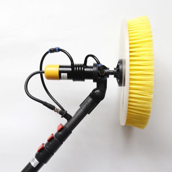 Single-Disc Solar Panel Cleaning Brush with Long-Distance Water Pump and Telescopic Handle