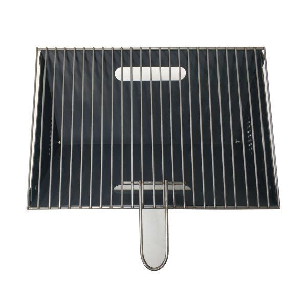 Black Carbon Steel 1.0mm Foldable Charcoal BBQ Grill With Grid