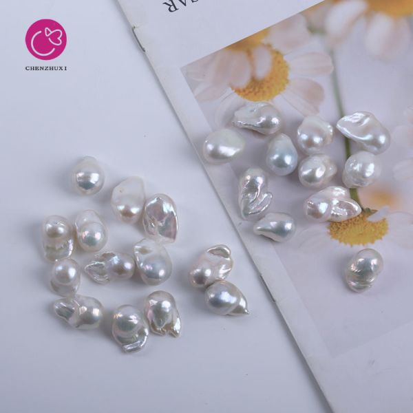 Wholesale Freshwater Loose Pearls Beads Natural White Color Baroque Shaped High Quality for Diy Jewelry