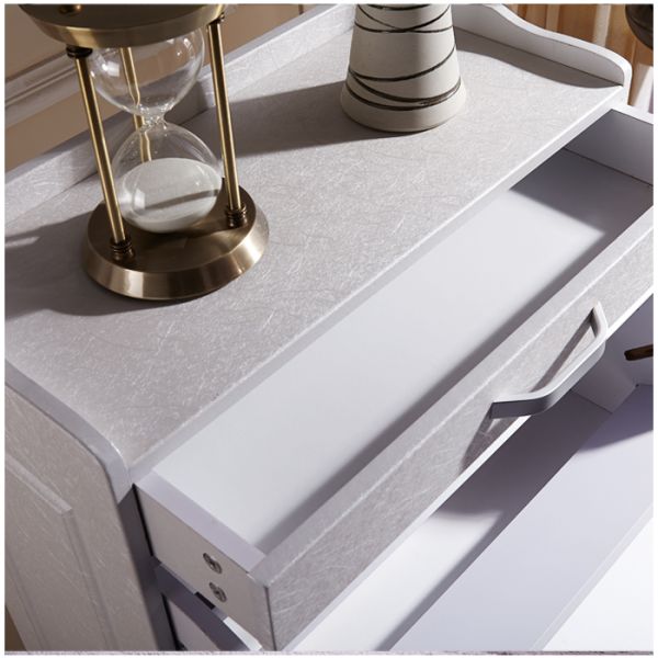 White 120* 63*30cm Waterproof PVC Veneer Shoe Storage Cabinet