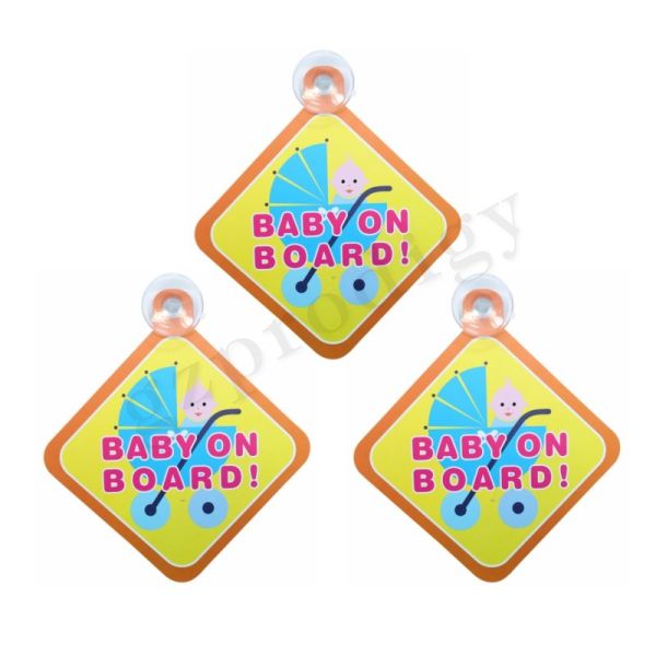 Childproof ABS Car Baby On Board Sticker Anti Abrasion Nontoxic