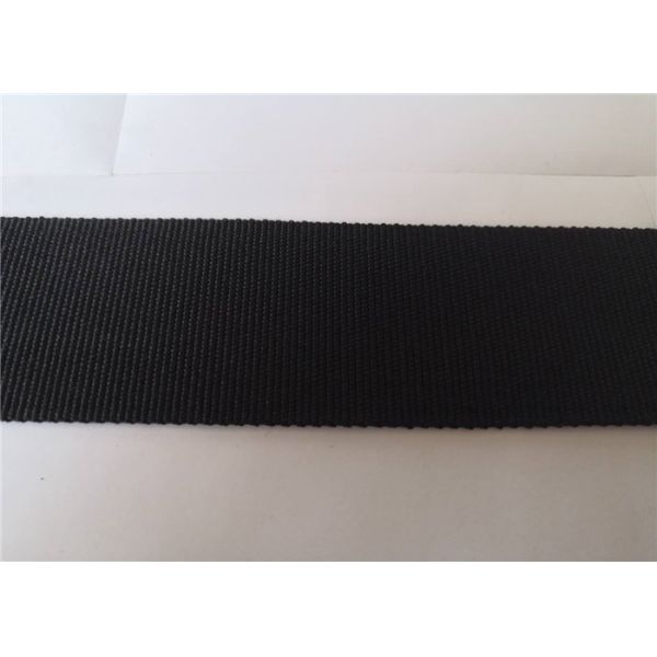 4cm Black Texture Polyester Webbing Tape / Strapworks Polyester Webbing