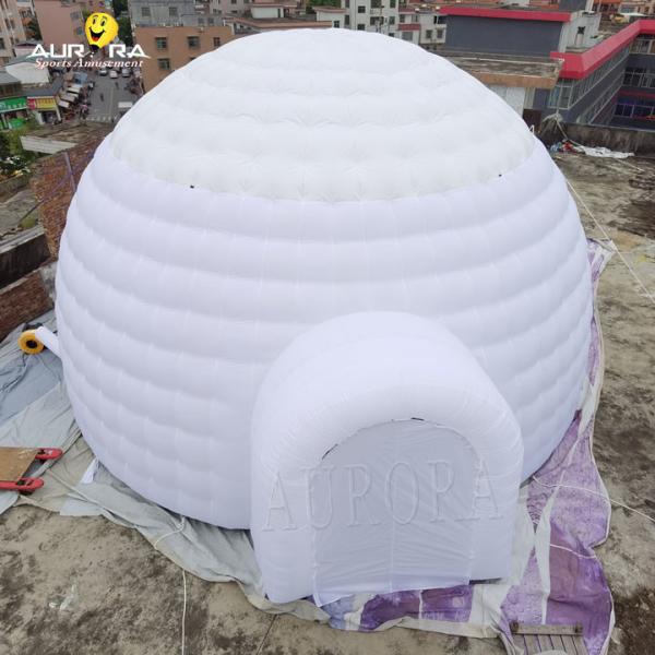 Outdoor White Giant Inflatable Dome Tent 15m Diameter PVC For Advertising