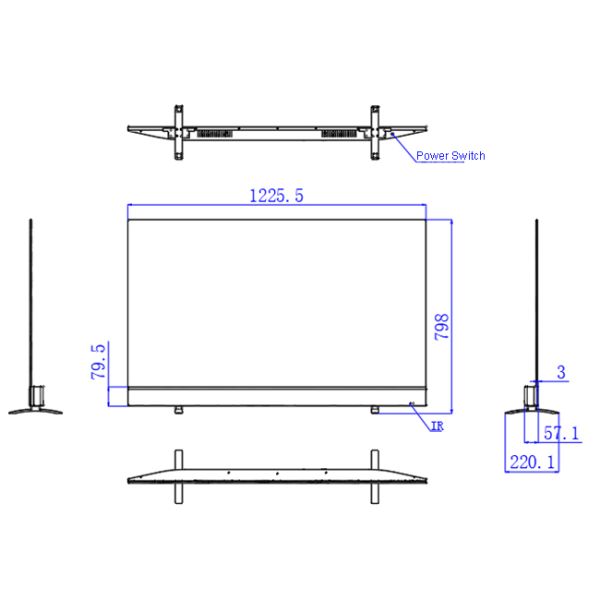 55 Inch Smart Oled 4K Information Kiosk transparent oled (tv-oled) displays