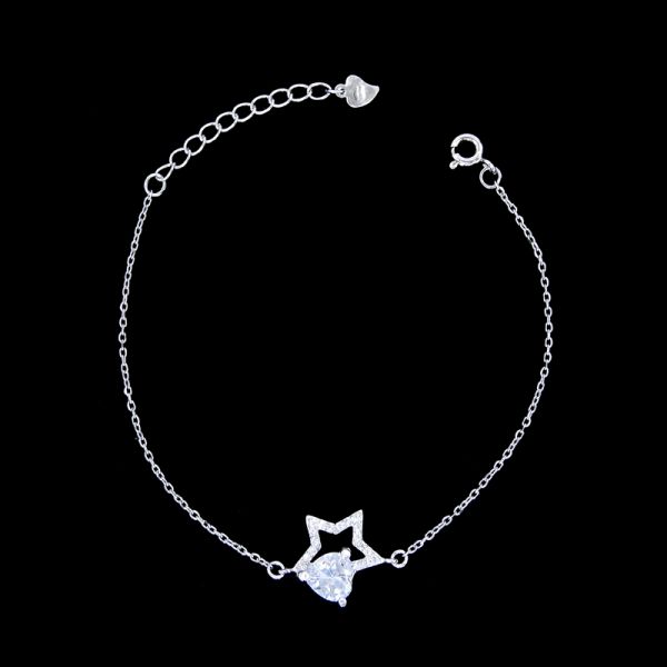 Браслет стерлингового серебра дизайна треугольника цепной/кубический ювелир браслета тумака Зирконя