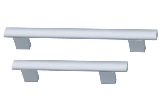 Aluminium Kitchen Door And Cabinet Handles Silver Color Rustless Eco Friendly