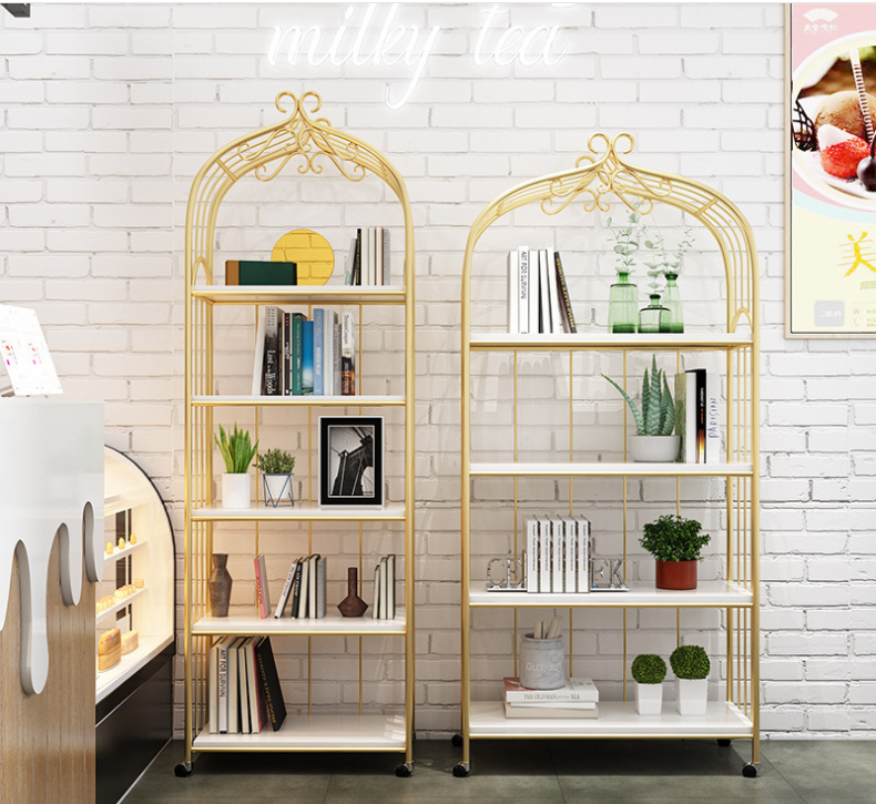 Bird Cage Shape 170cm Height Steel Book Rack Rustproof