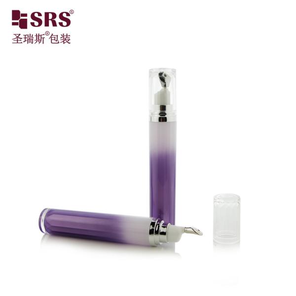 LR001-15ML Applicateur de tête métallique en argent or zinc Luxe sans fuite Crème pour soins de la peau, crème pour les yeux, lotion, gel, bouteille acrylique