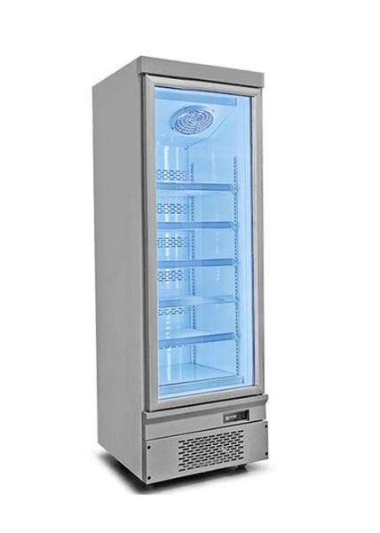 -18~-22 porta de vidro vertical congelador comercial para restaurante iluminação LED