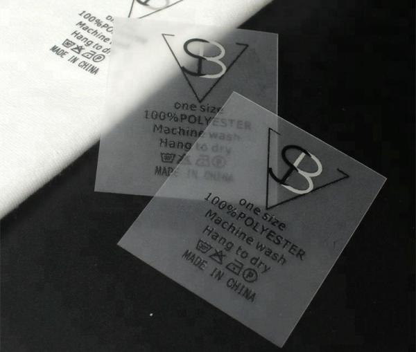 Heat Transfer Clear TPU Garment Washing Care Labels