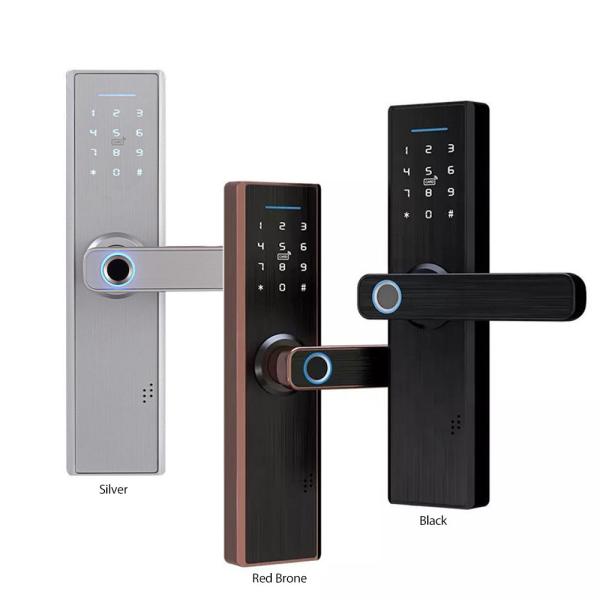 Serrure de porte biométrique d'empreinte digitale de carte de l'écran tactile RFID avec Keyless, CE/FCC