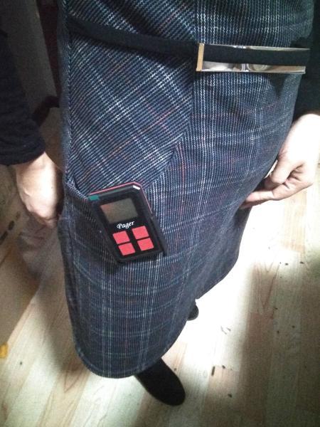 wireless call button and portable pager staff waiter calling system