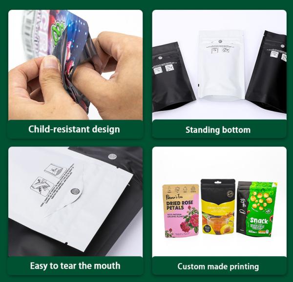 Ziplock Child Proof Bags - Tamper-Evident Material with Logo Printing, REACH/CPSC Compliant
