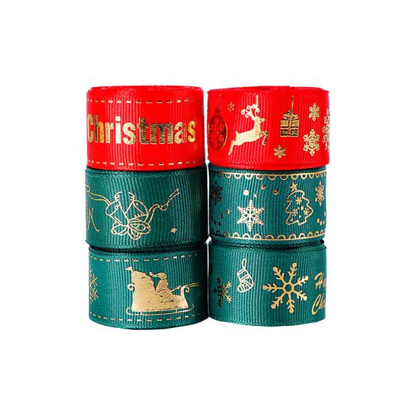 Faixa com logotipo de MSD 3D folha de ouro impressa faixa para decorações de Natal e embrulho de presentes perfeito