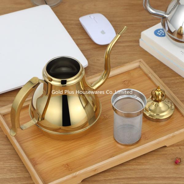 Kitchen accessories stainless steel tea drip pot 1.2L special golden classic turkish coffee pot