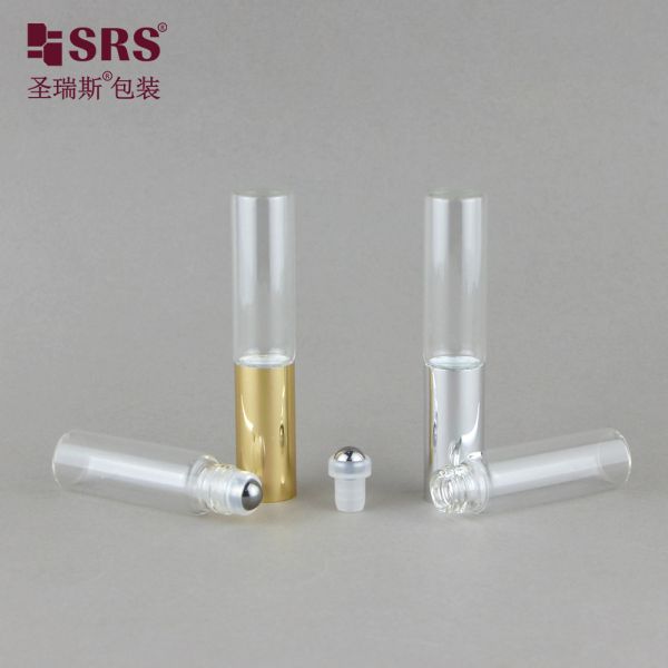 SGB2-5+5ML Dual Side Tube Perfume Oi Glass Roller Bottle With Stainless Steel Ball