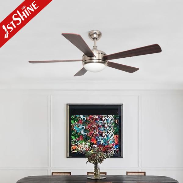 OEM Remote Control Modern LED Ceiling Fan With Light 5 MDF Blades