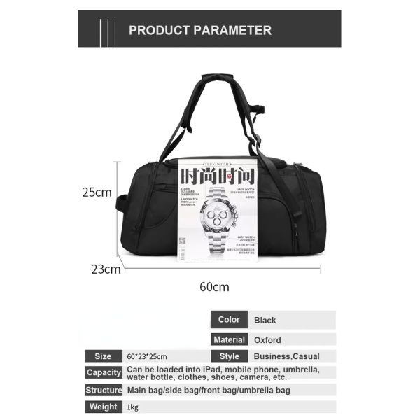 Waterproof Travel Bags Anti Tear 34.5L Hand Luggage Backpack