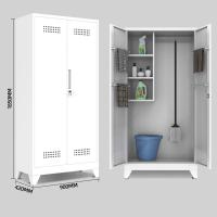 Multi porta dobro de limpeza funcional de armário de ferramenta do cacifo de armazenamento das ferramentas