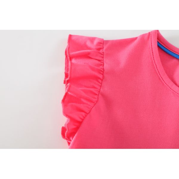 Sleeveless Ruffle Summer Children'S Clothing Cute Print Girl Boutique Dresses