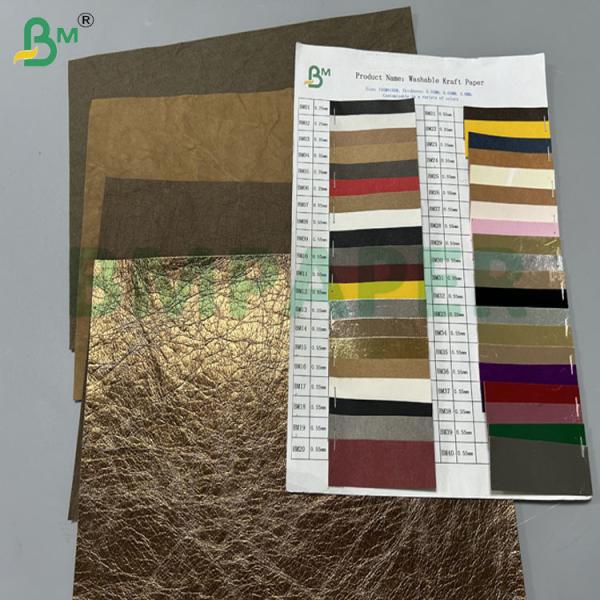 Papel Jacrón Arrugado Color Oro Marrón de 0.55mm 0.8mm 150cm de Ancho para Bolsos de Mujer