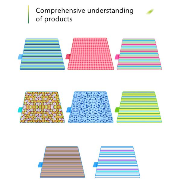 Anti Rip Portable Padded Picnic Blanket , Outdoor Waterproof Picnic Mat