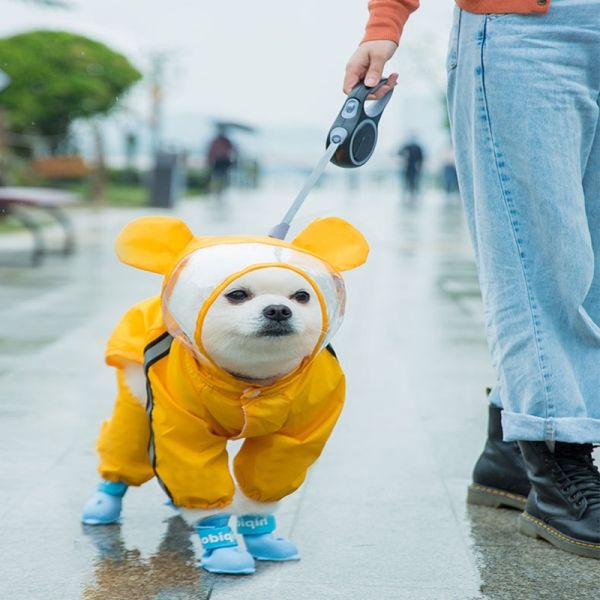 Quick Drying Pet Clothing Water Repellent Stormproof Dog Wear Raincoat Tear Resistant