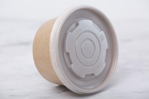 Produto comestível personalizado para levar embora copos de papel descartáveis da sopa com tampas de papel