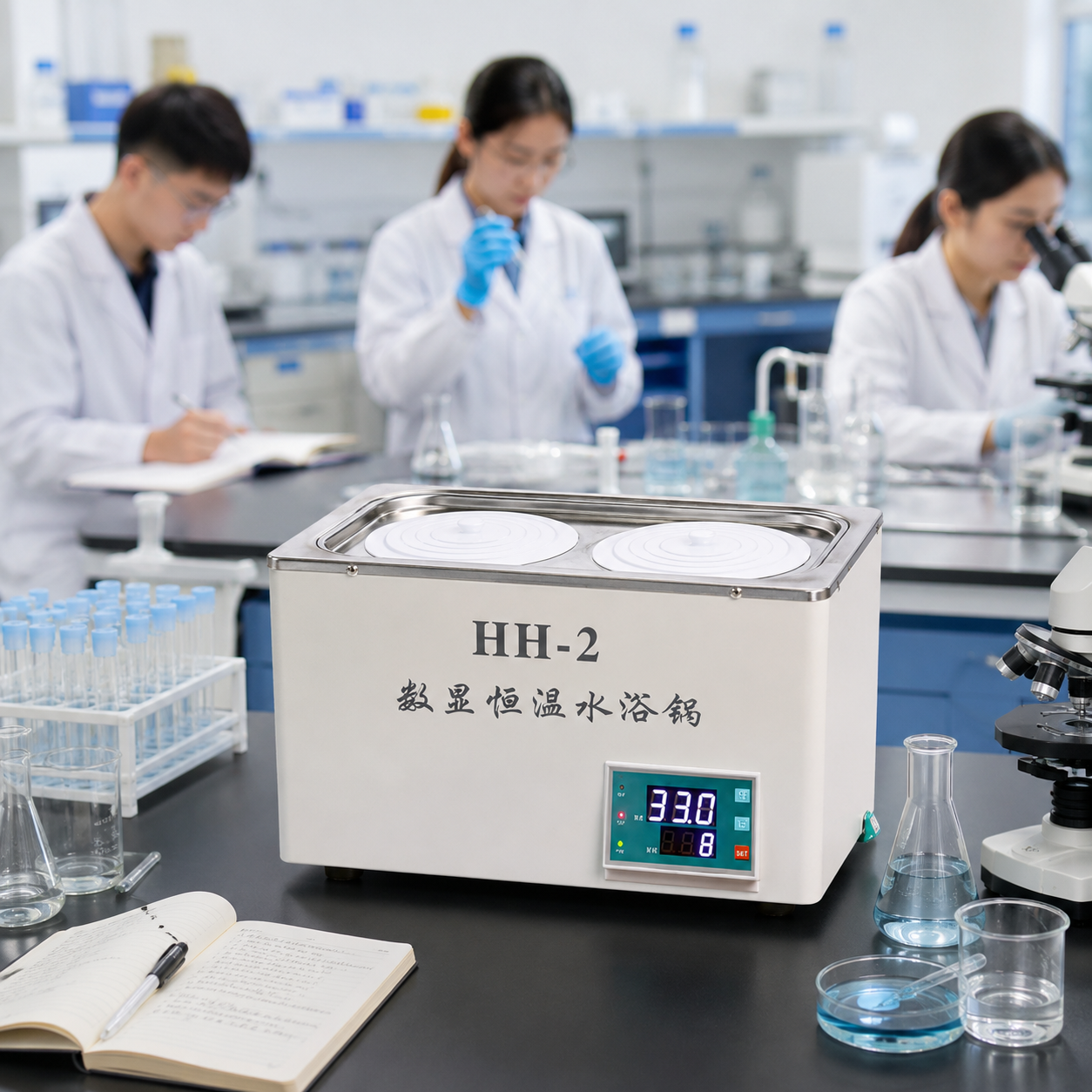 Cenlee Laboratory Reagent Incubation Dual Hole PID Digital Control Room Temp to 100C Constant Temperature Water Bath