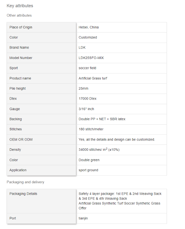 Premium Soccer Turf 25mm Artificial Grass For Football Fields