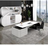 Presidente Executivo de luxo Gerente Supervisor Mesa com MDF material de verniz de cozimento