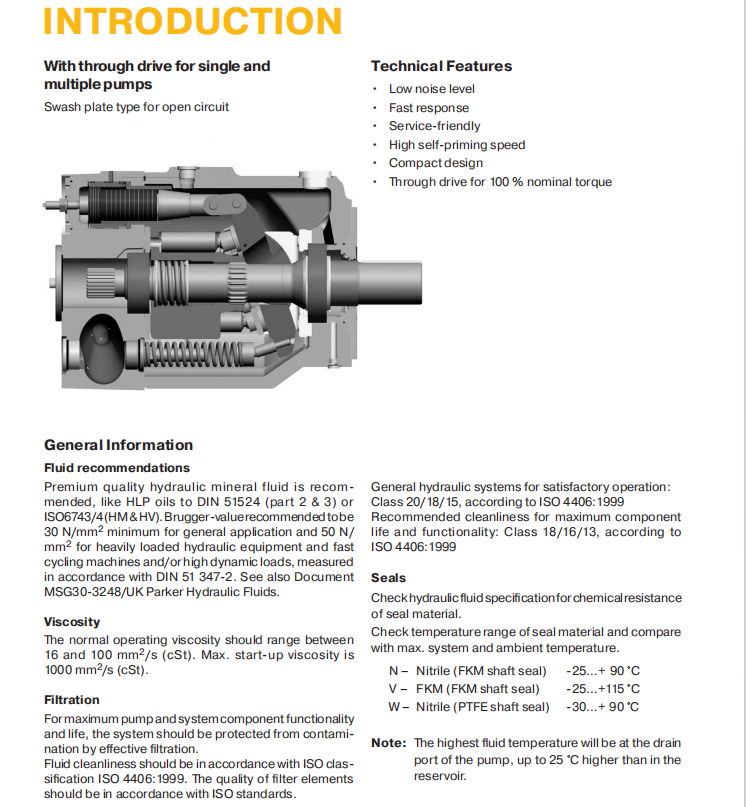 Parker Piston Pump PV270R1K1T1N2CA