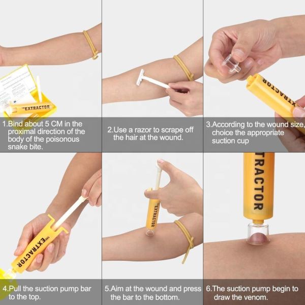 Snake Venom Extraction Kit Pump Removal Emergency First Aid Supplies 4.27
