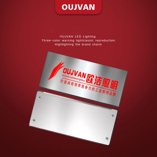 Letrero de nombre LED acrílico industrial de 360*160mm, señal de advertencia impermeable