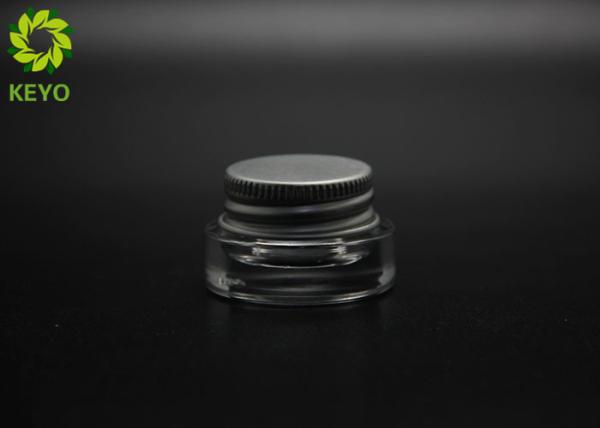 Cosmetic Eyecream Glass Jar 3g Thick Bottom Glass Jar With Single Layer Aluminium Lid