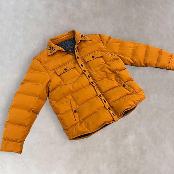 Chaqueta de plumón con logo bordado para hombre, abrigo de invierno cálido para exteriores, a prueba de viento, engrosado, cortavientos tipo burbuja, abrigo de plumón informal, logo personalizado