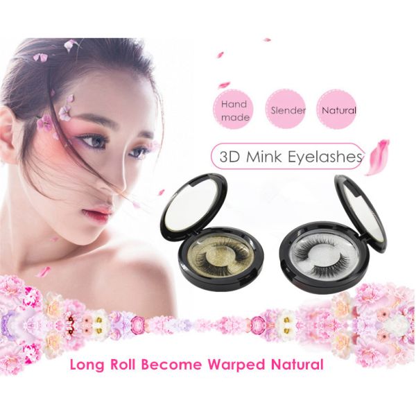 Professional Natural Fake Eyelashes , 3D Mink False Eyelashes For Dairly Makeup