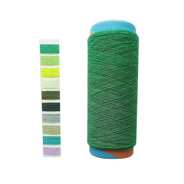 Fils de polycoton recyclés verts destinés au tricot