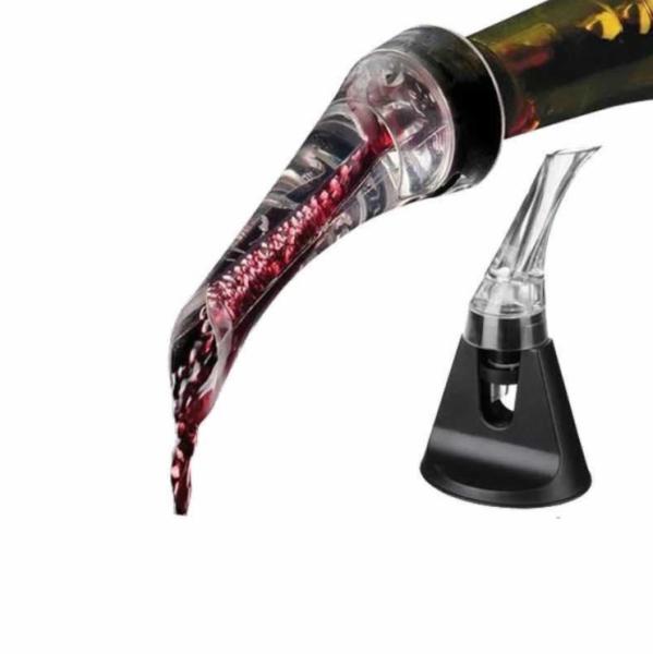 Bico de luxe do filtro de Pourer do gaseificador de aço inoxidável do vinho para o vinho vermelho e branco robusto