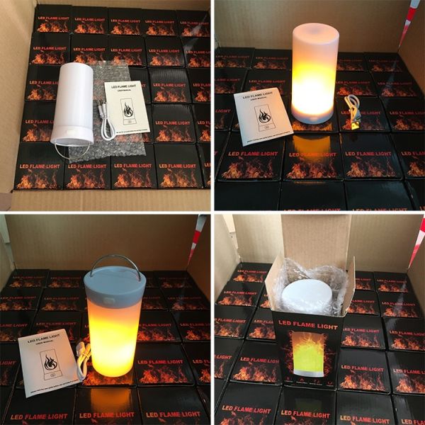 Waterproof Flickering Flame Table Lamp With Remote For Party Working Time hours 10000
